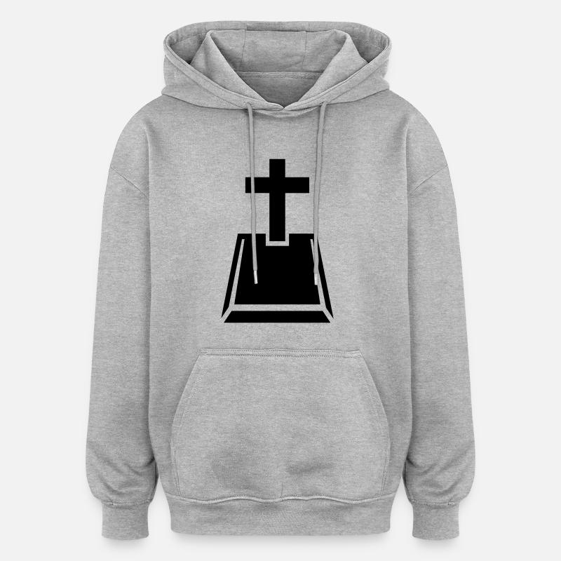 grab_f1 - Sweat à capuche oversize unisexe - gris chiné