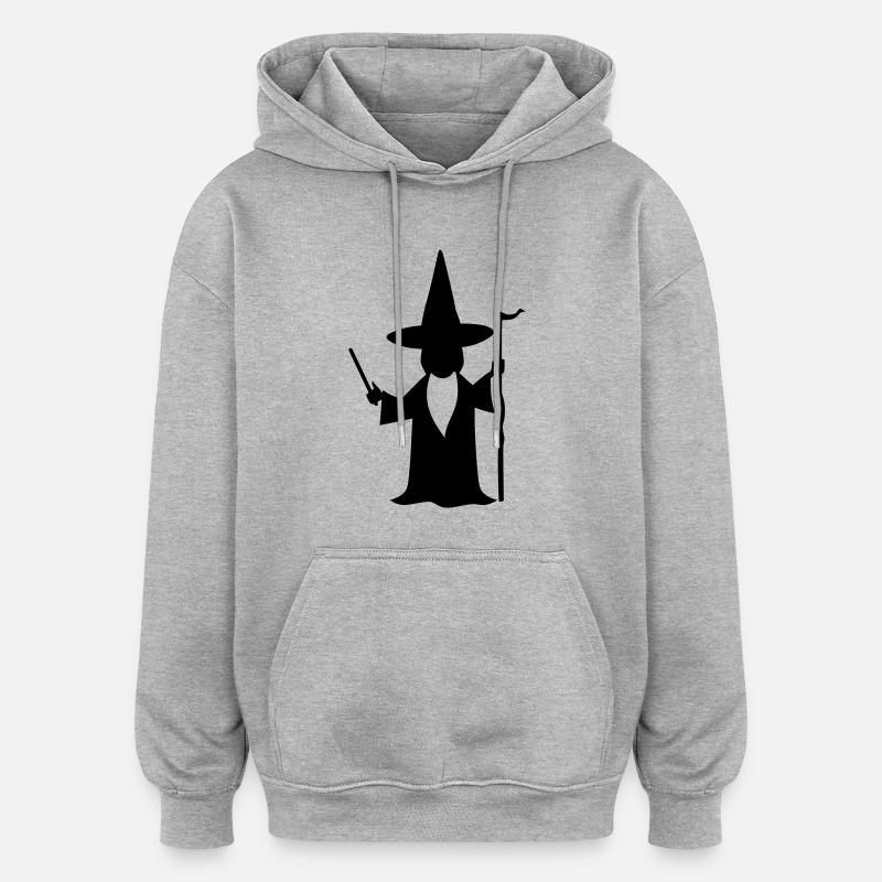 Magicien - Sweat à capuche oversize unisexe - gris chiné