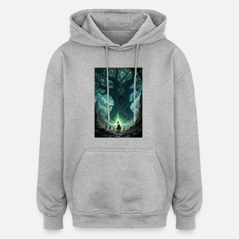 Fantasy tree image. - Oversized Unisex Hoodie - heather grey