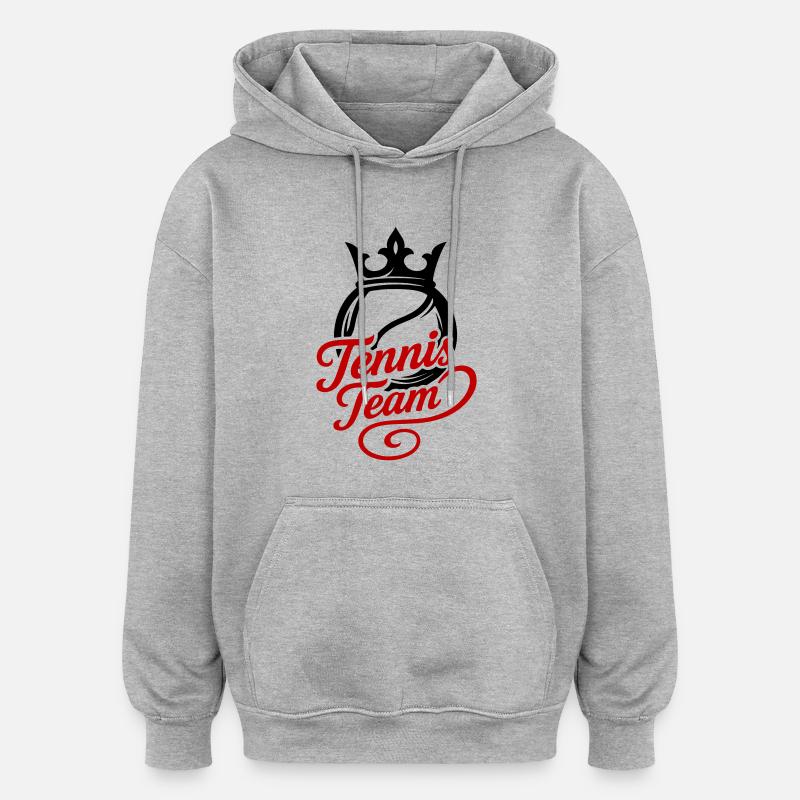 Équipe de tennis - Sweat à capuche oversize unisexe - gris chiné