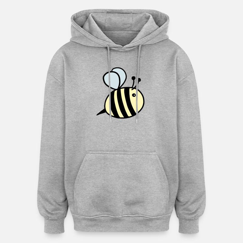 Pastel bourdon - Sweat à capuche oversize unisexe - gris chiné