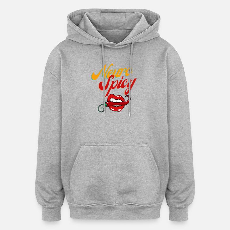 NeuroSpicy - Sweat à capuche oversize unisexe - gris chiné