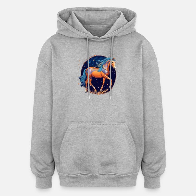 blockedTitle (Titre bloqué) - Sweat à capuche oversize unisexe - gris chiné