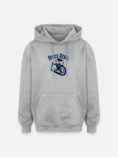 Speed Rebel - Oversized Unisex Hoodie - Grau meliert