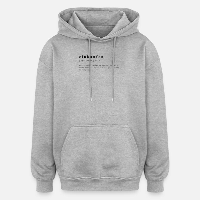 Shopping - Verbe - L’art de l’abondance - Sweat à capuche oversize unisexe - gris chiné
