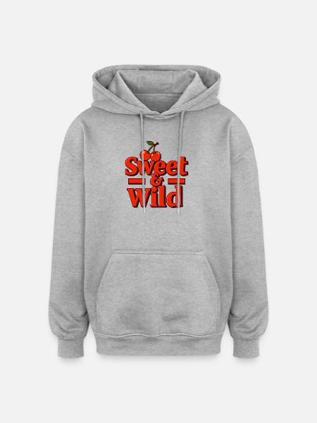 Doux et sauvage - Sweat à capuche oversize unisexe - gris chiné