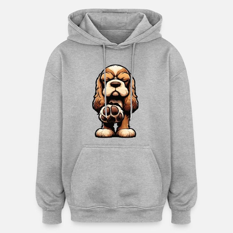 Cocker Spaniel Cockerhund Cocker Spaniel Besitzer - Oversized Unisex Hoodie - Grau meliert