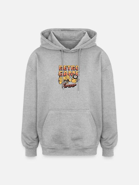 Retro Game Forever | Vintage Gamingkleding - Oversized uniseks hoodie - grijs gemêleerd
