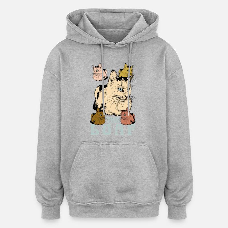 LE PAIN - Sweat à capuche oversize unisexe - gris chiné