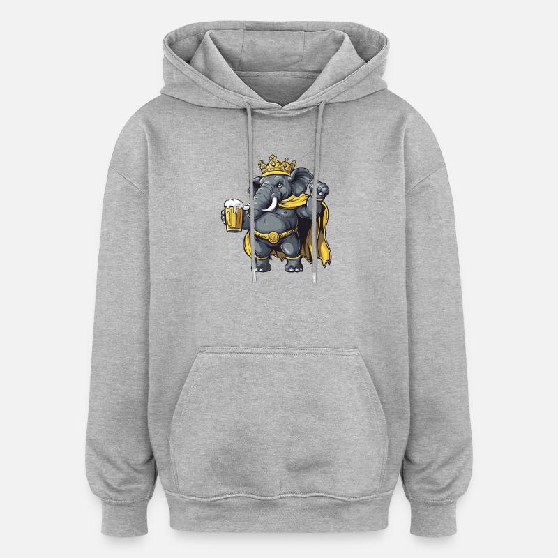 Mammut Le Roi de la Bière - Sweat à capuche oversize unisexe - gris chiné