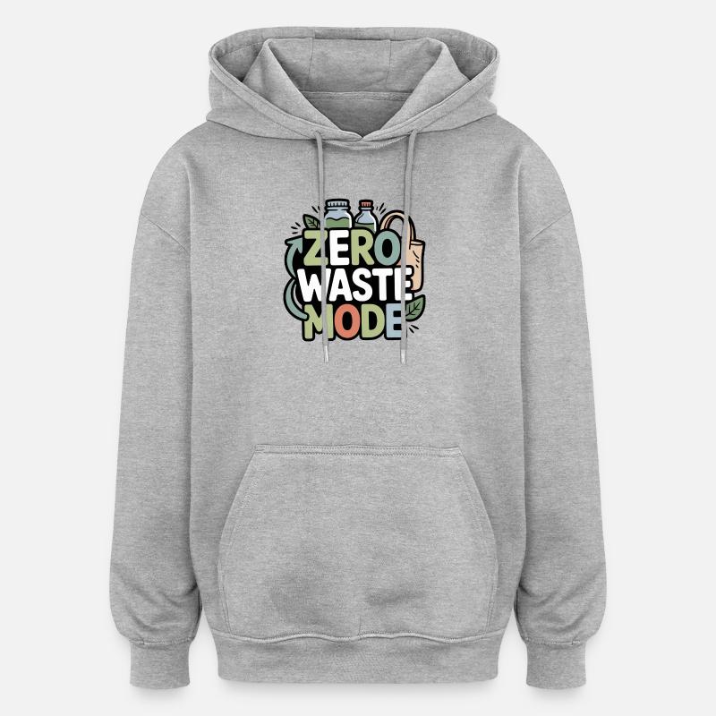 zero-waste-mode - Oversized Unisex Hoodie - Grau meliert