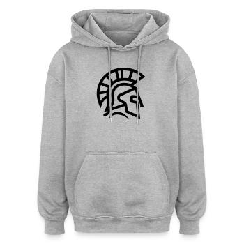 spartan - Sweat à capuche oversize unisexe - gris chiné - Devant - Noah (186cm)