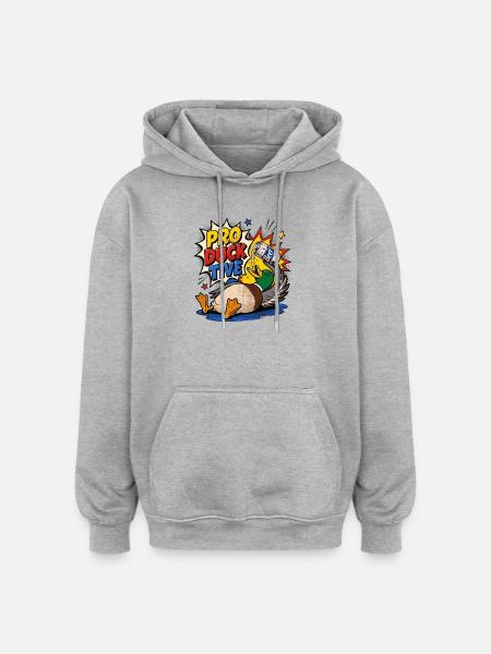 Ducks, Beer Drinking, Beer Lover, Pro-duck-tive - Oversized Unisex Hoodie - heather grey