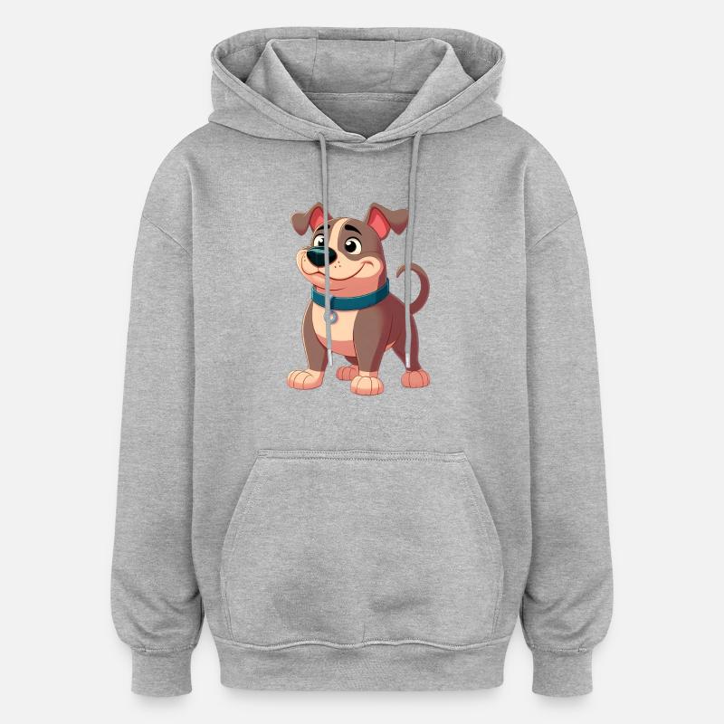 pitbull 4 - Sweat à capuche oversize unisexe - gris chiné