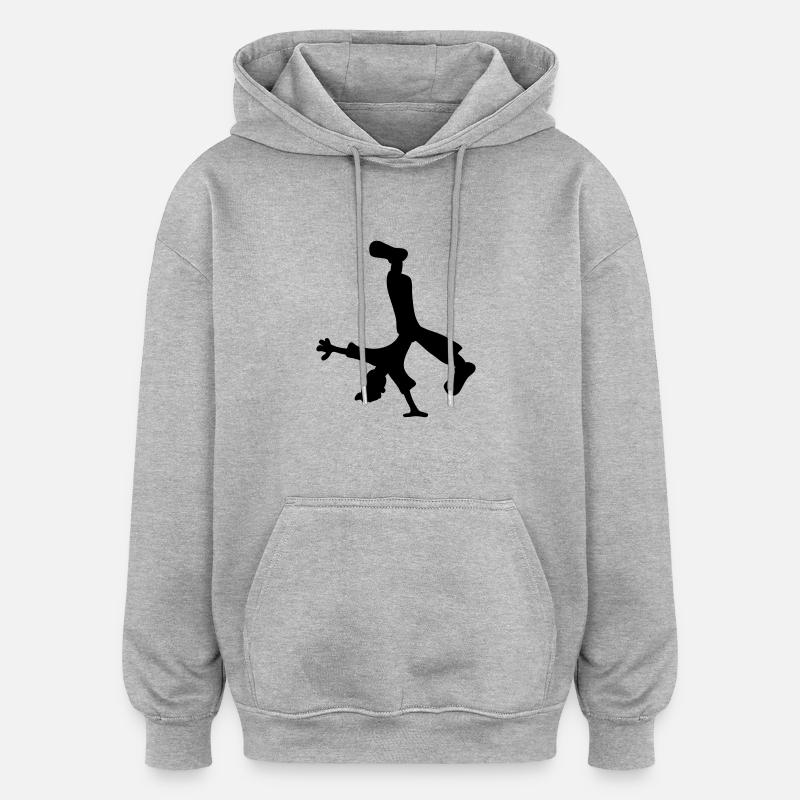 Breakdancer - Sweat à capuche oversize unisexe - gris chiné