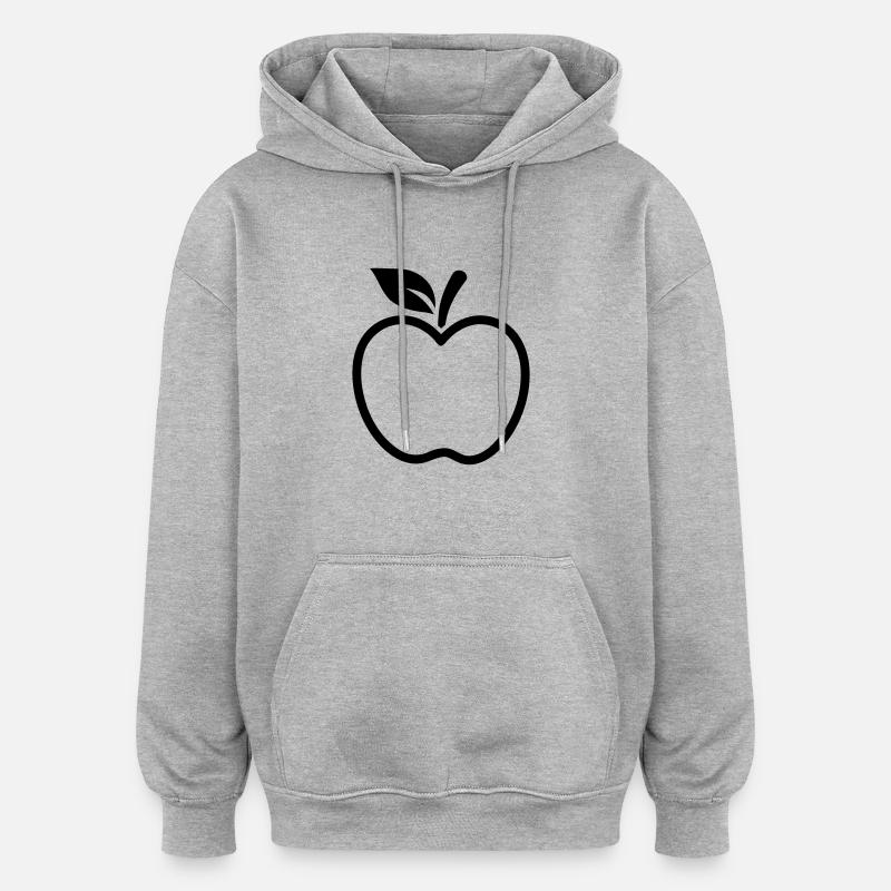 Pomme - Sweat à capuche oversize unisexe - gris chiné
