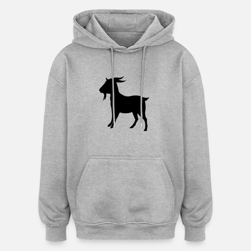 ziege - Sweat à capuche oversize unisexe - gris chiné