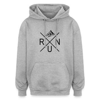 Trail Running Sport - Oversized Unisex Hoodie - Grau meliert - Vorne - Noah (186cm)