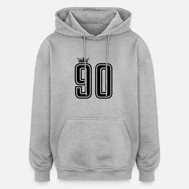 90 krone - Oversized Unisex Hoodie - Grau meliert