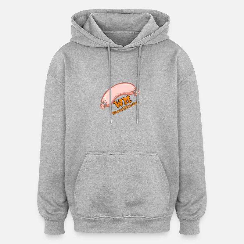 Coupe du Monde! SAUCISSE CHAMPIONS! - Sweat à capuche oversize unisexe - gris chiné
