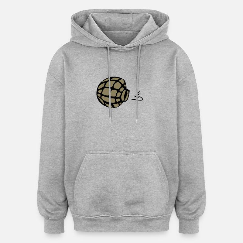 Grenade - Boom shirt Lenas - Sweat à capuche oversize unisexe - gris chiné