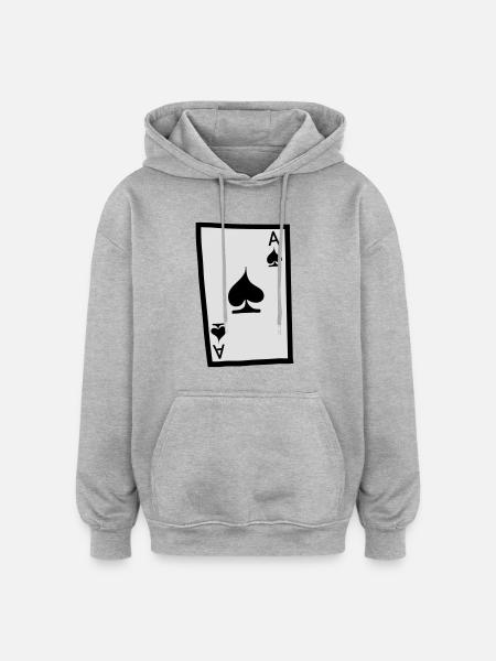 Ass (Pik) - Oversized Unisex Hoodie - Grau meliert