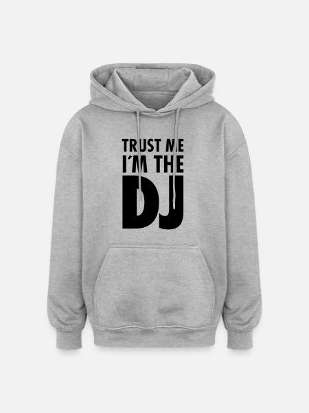 Trust Me I´m The DJ - Bluza z kapturem oversize typu unisex - szary melanż