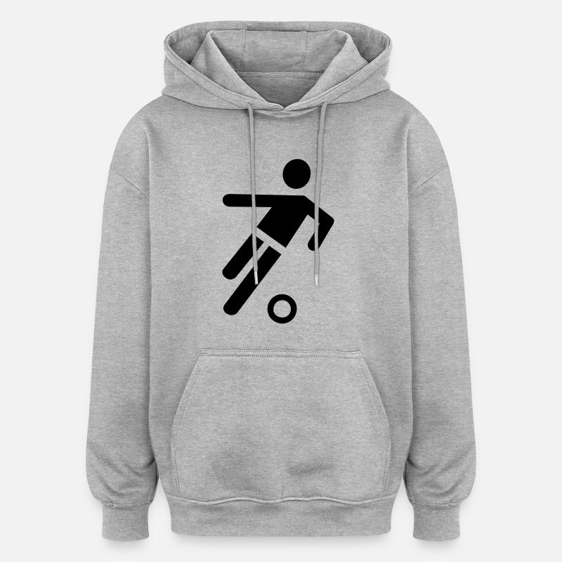 Foot - Sweat à capuche oversize unisexe - gris chiné