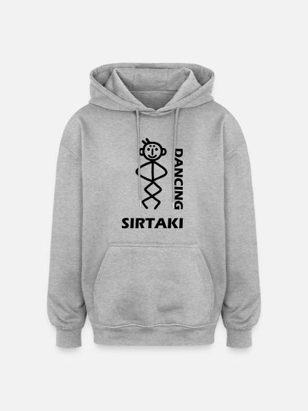 Sirtaki Dancing - Oversized Unisex Hoodie - Grau meliert
