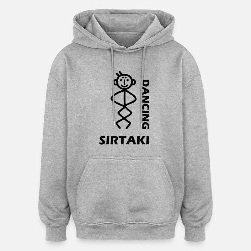 Sirtaki Dancing - Oversized Unisex Hoodie - Grau meliert