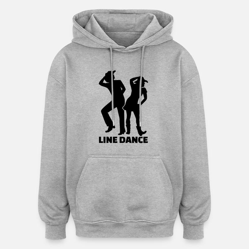 Line dance - Oversized Unisex Hoodie - heather grey