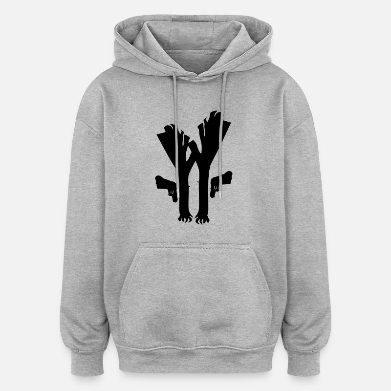 Lauch Fiction - Oversized Unisex Hoodie - Grau meliert