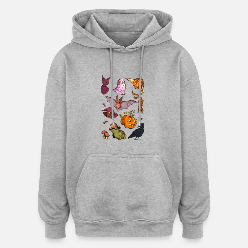 Süßes oder Saures - Oversized Unisex Hoodie - Grau meliert