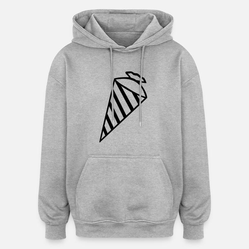 Sugar cone - school cone - Oversized Unisex Hoodie - heather grey
