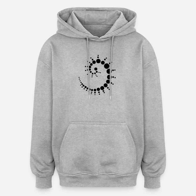 fossile - Sweat à capuche oversize unisexe - gris chiné