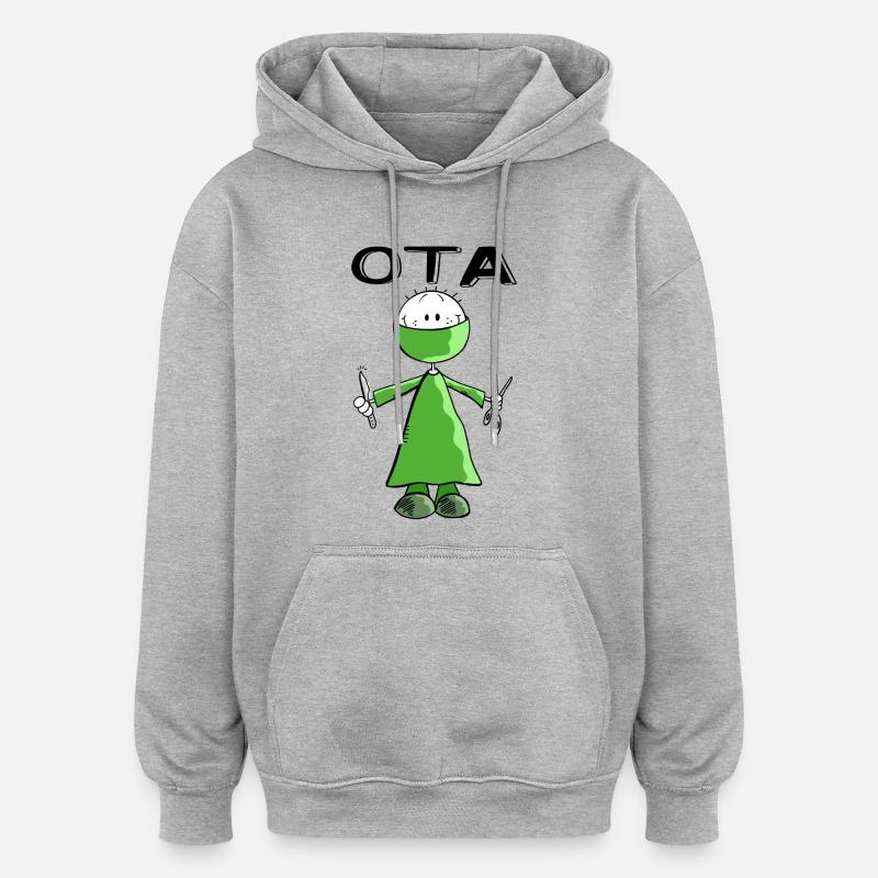 Operationstechnischer Assistent Strichmann - OTA - Oversized Unisex Hoodie - Grau meliert