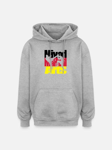 Mixed martial arts German - Oversized Unisex Hoodie - heather grey