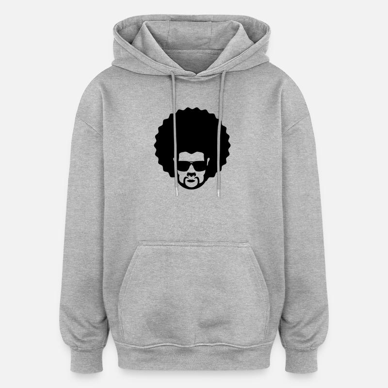 afro - Sweat à capuche oversize unisexe - gris chiné