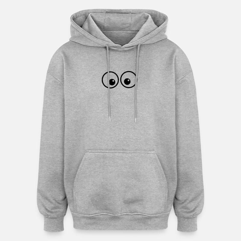 Augen-Duo im Comicstil - Oversized Unisex Hoodie - Grau meliert