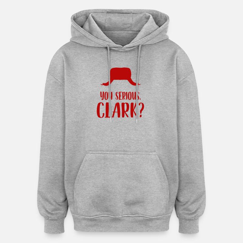 Du ernsthafter Clark - Oversized Unisex Hoodie - Grau meliert
