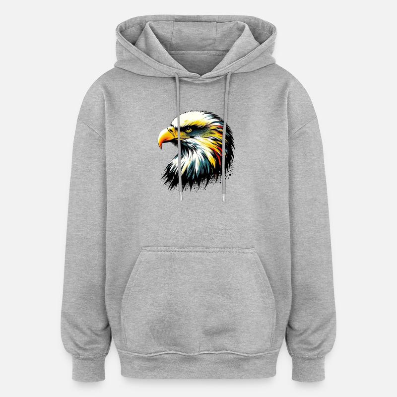 Aigle - Sweat à capuche oversize unisexe - gris chiné