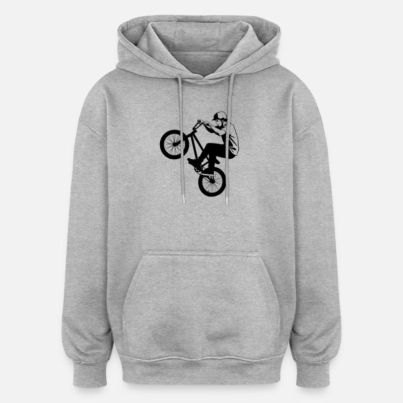 Le BMX - Sweat à capuche oversize unisexe - gris chiné