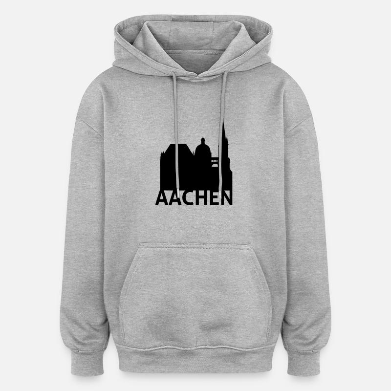 Aachen - Oversized Unisex Hoodie - Grau meliert