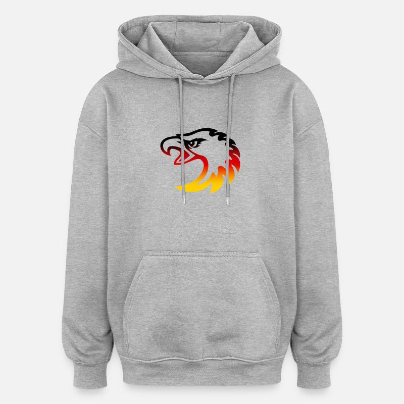 Germany eagle head - Oversized Unisex Hoodie - heather grey
