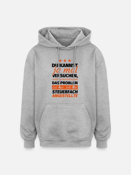 Steuerfachangestellte - Oversized Unisex Hoodie - Grau meliert