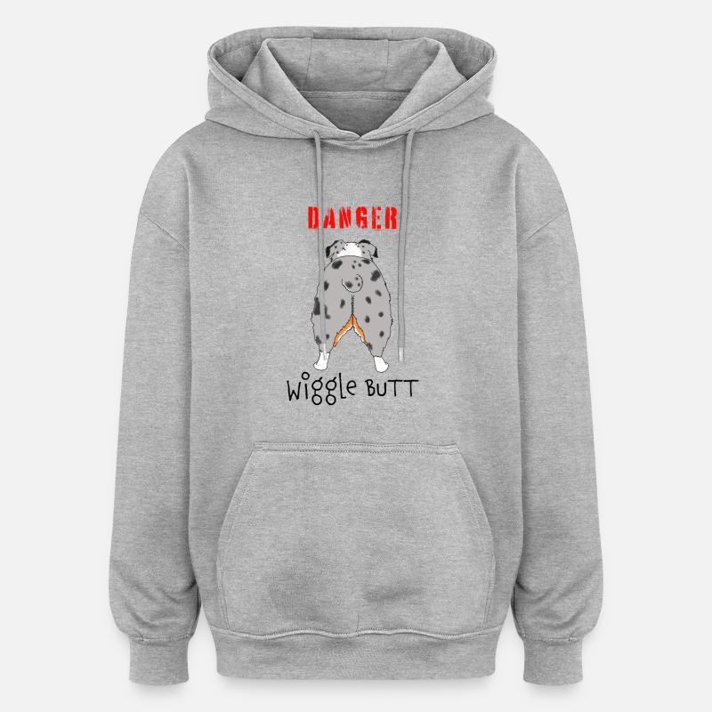 Aussie Danger Wiggle Butt - Sweat à capuche oversize unisexe - gris chiné