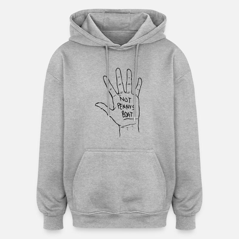 Not Penny's Boat - Sweat à capuche oversize unisexe - gris chiné