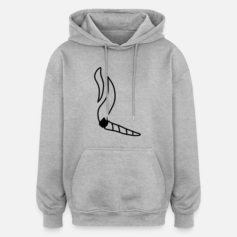 Joint - Sweat à capuche oversize unisexe - gris chiné