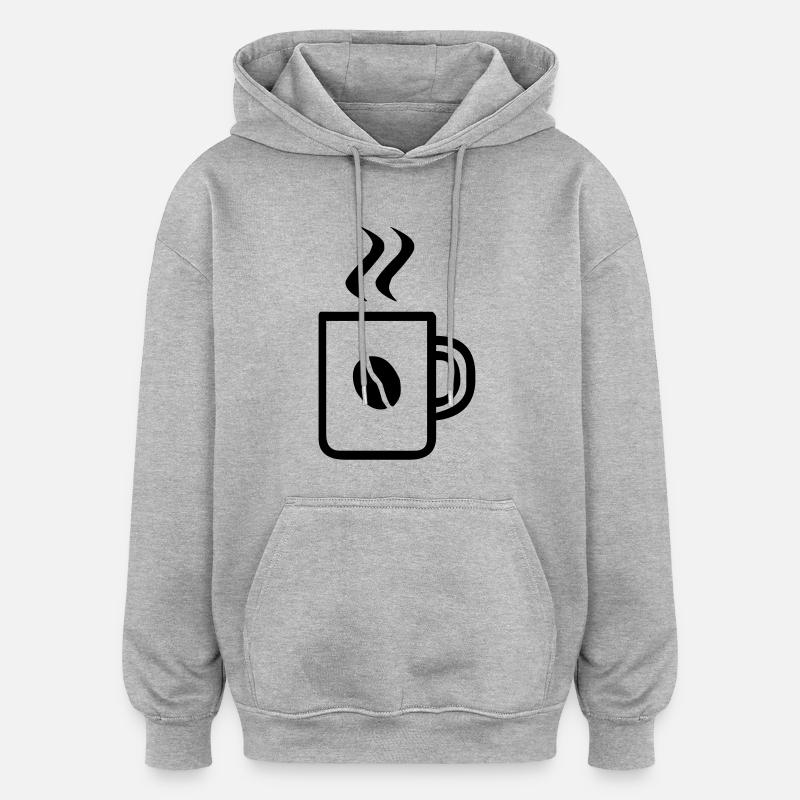 kaffee design - Oversized Unisex Hoodie - Grau meliert