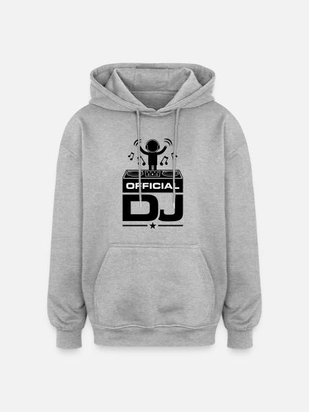 Dj Turntables - Oversized Unisex Hoodie - heather grey